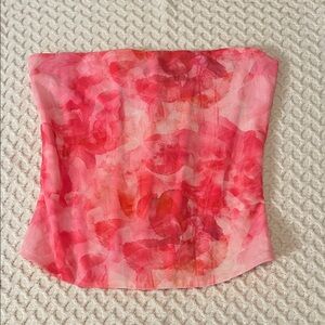 SuperDown Floral sheer corset and skirt set